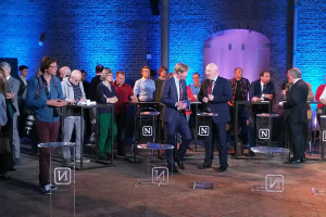 Nieuwsuur Europa debat in het Prinsenhof in Delft met Frans Timmermans